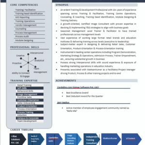 Executive Resume Plan